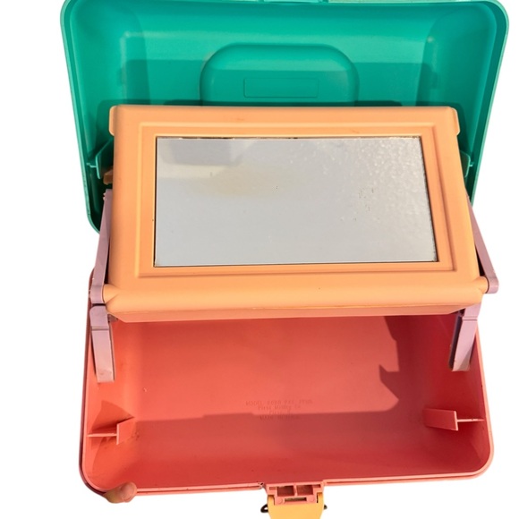 Caboodles Teal and Pink Cosmetic Case - Picture 9 of 9